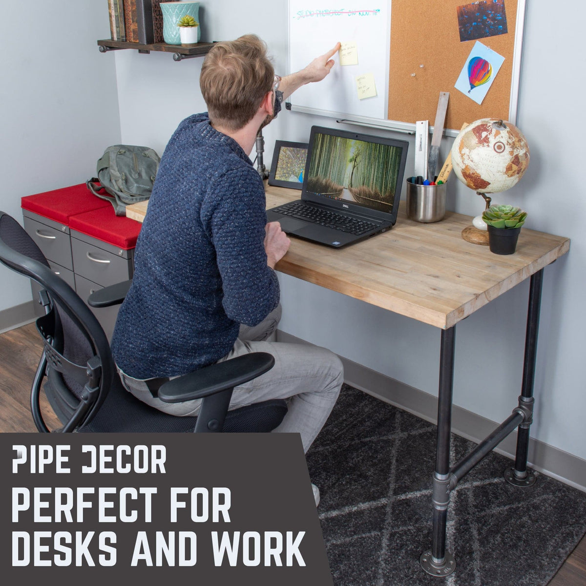 3/4 in. H Pipe Desk Support Leg - 1 Leg