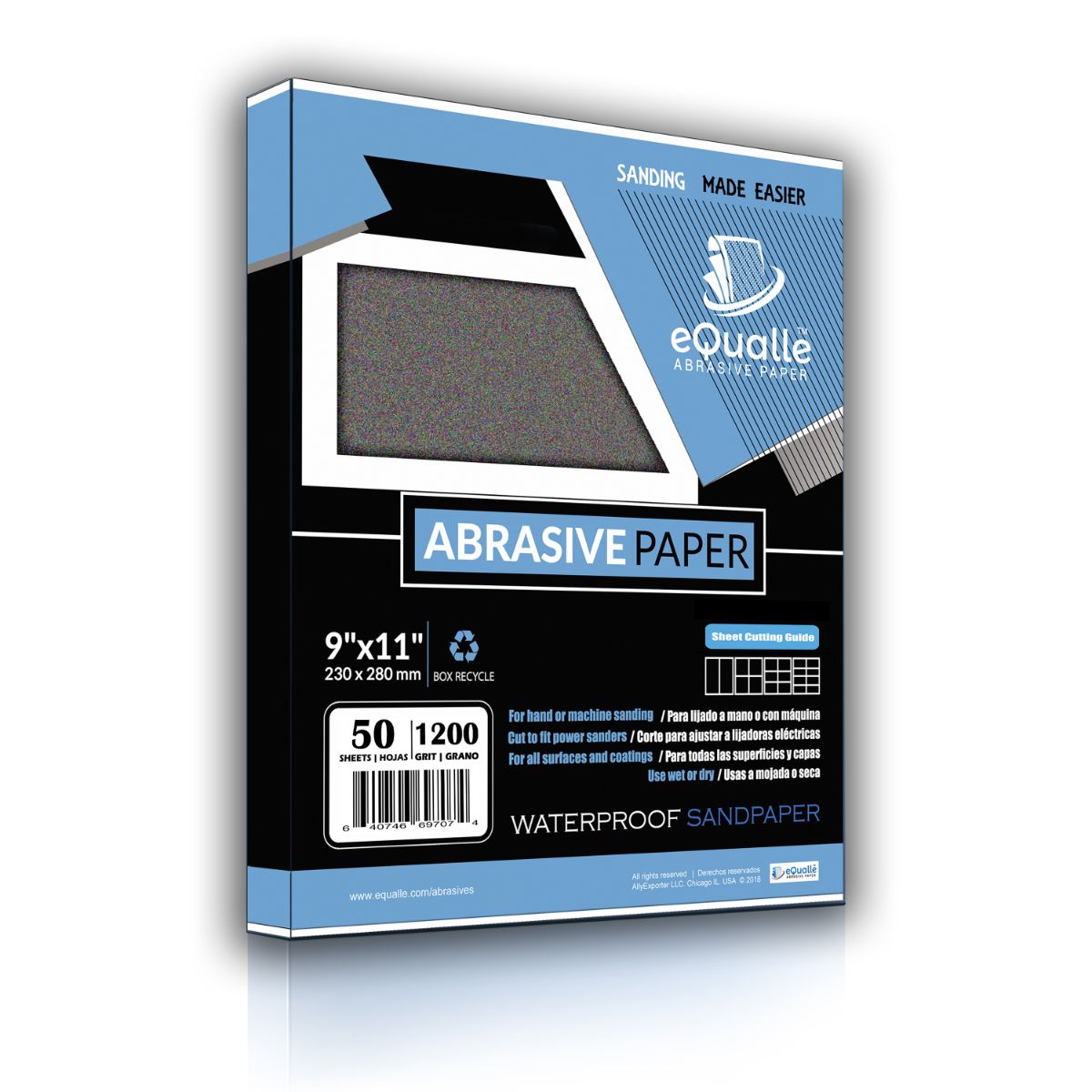 1200 Grit Sandpaper Sheets – 50 Pack, 9x11 in, Wet or Dry Use