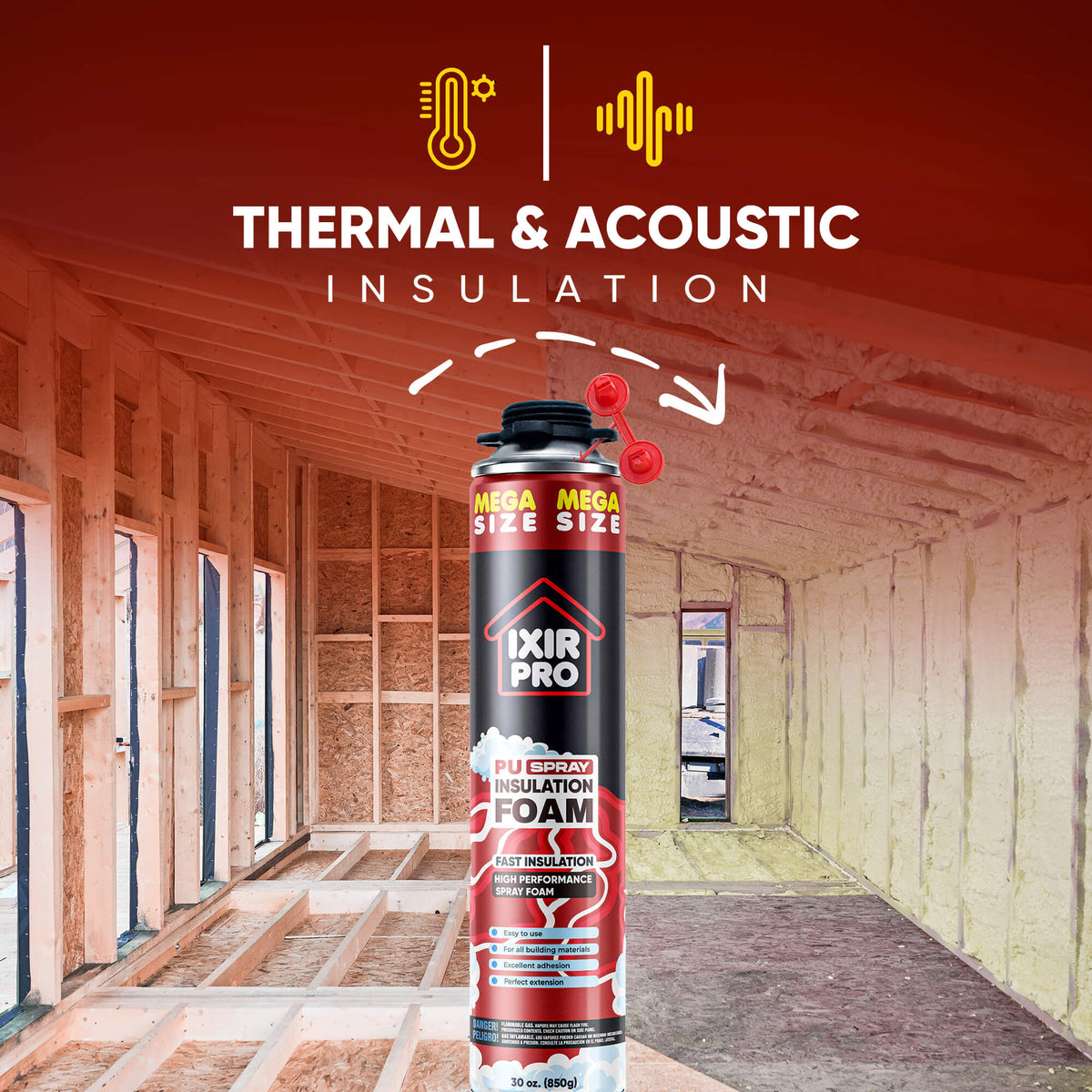 Spray Foam Insulation Kit - 30oz Complete DIY Insulation