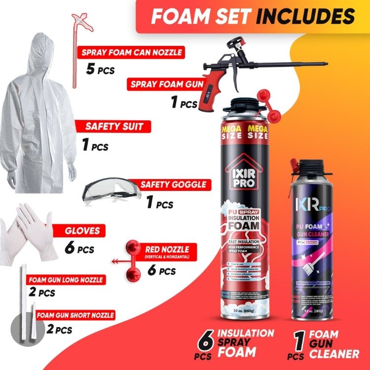 Spray Foam Insulation Kit - 30oz Complete DIY Insulation