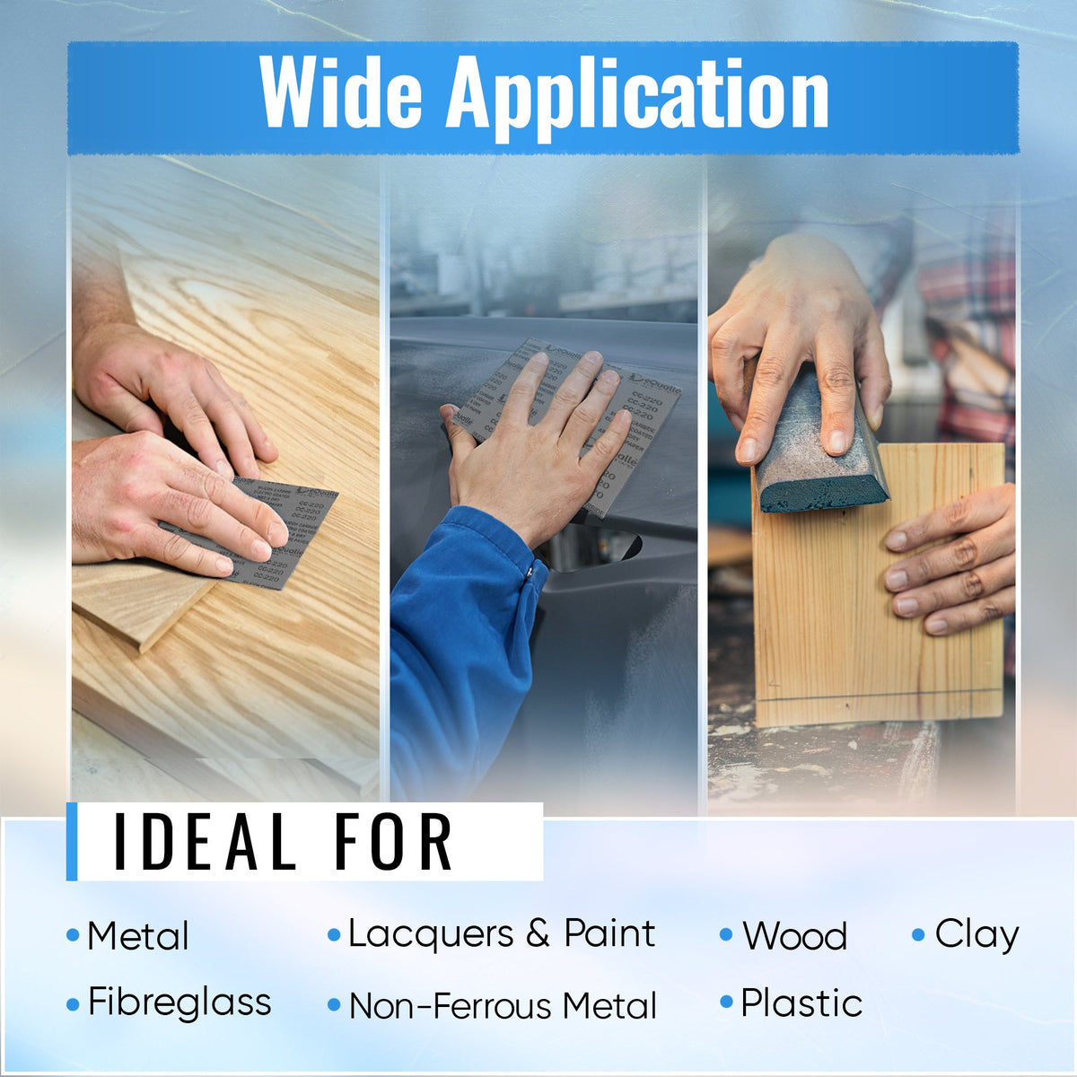 150 Grit Sandpaper Sheets – 100 Pack, 9x11 in, Wet or Dry Use