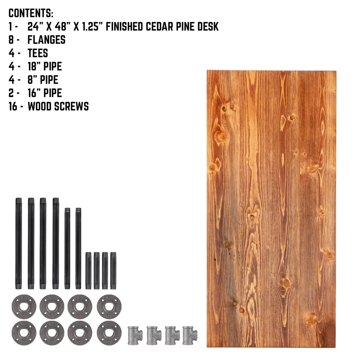 RESTORE Sunset Cedar Solid Wood Office Desk