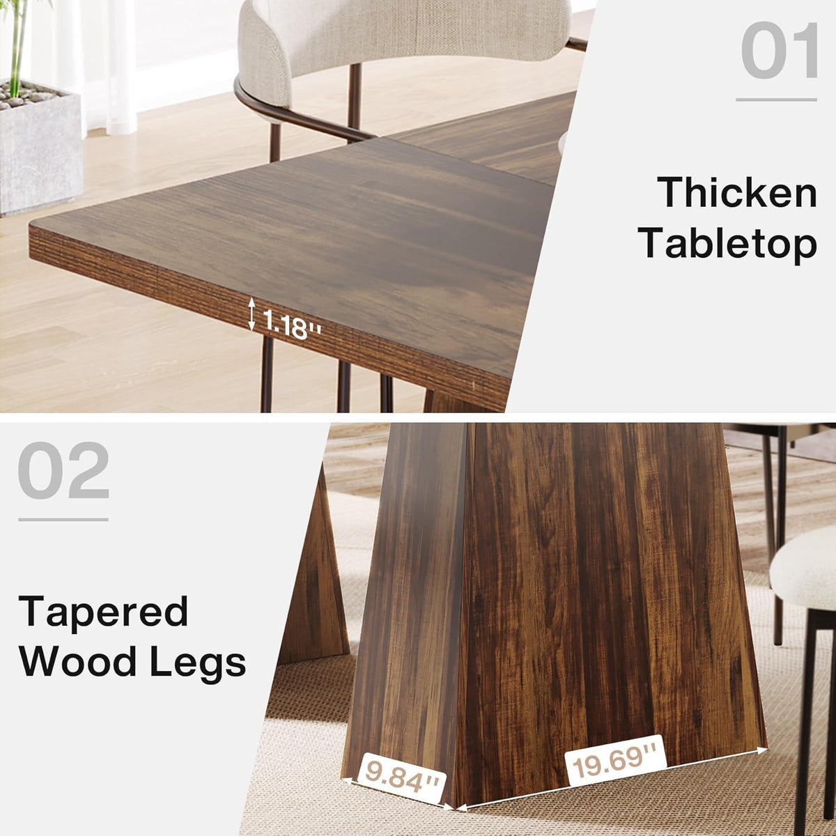 Executive Desk, Workstation With Double Pedestal For Home Office